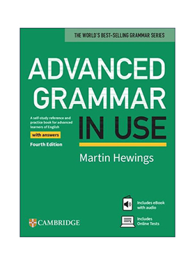英文原版 Advanced Grammar in Use Book with Answers and eBook and Online Test 剑桥高级英语语法在用 第四版 C1-C2 进口书籍