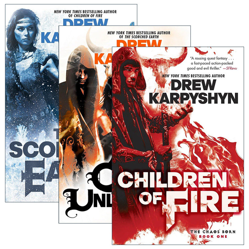 英文原版 The Chaos Born混沌诞生三部曲系列 套装3册 奇幻小说 火焰之子 焦土 混沌爆发 英文版 进口英语原版书籍