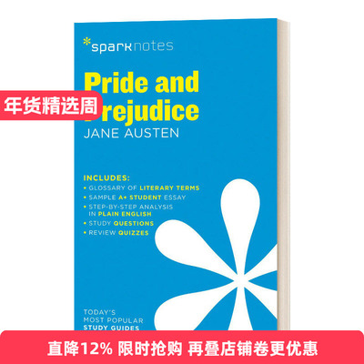英文原版 Pride and Prejudice SparkNotes Literature Guide 文学导读系列 傲慢与偏见 英文版 进口英语原版书籍