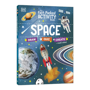 Activity Book Space The 太空百科知识主题进口英文原版 Packed 活动操作书 书籍 Fact