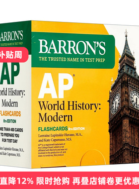英文原版 AP World History Modern Flashcards 巴朗AP 世界历史 备考闪卡 第6版 英文版 进口英语原版书籍