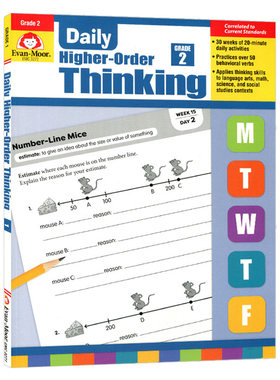 每日练习系列 高阶思维二年级 完整版 Daily Higher Order Thinking Grade 2 TE 英文原版辅导练习册 小学2年级训练 进口英语书