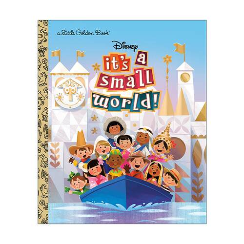 英文原版 It's a Small World Disney Classic Little Golden Book 小小世界 迪士尼经典 兰登书屋精装小金书迪士尼成立55周年纪念