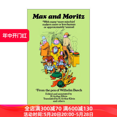 英文原版 Max and Moritz 马克斯和莫里茨 现代连环漫画主要先驱之一 Wilhelm Busch 英文版 进口英语原版书籍