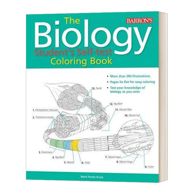 英文原版 Biology Student's Self-Test Coloring Book 生物学 学生自测上色书 英文版 进口英语原版书籍