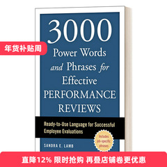 英文原版 3000 Power Words and Phrases for Effective Performance Reviews 3000个有效绩效评估的有力词汇和短语 英文版 进口书