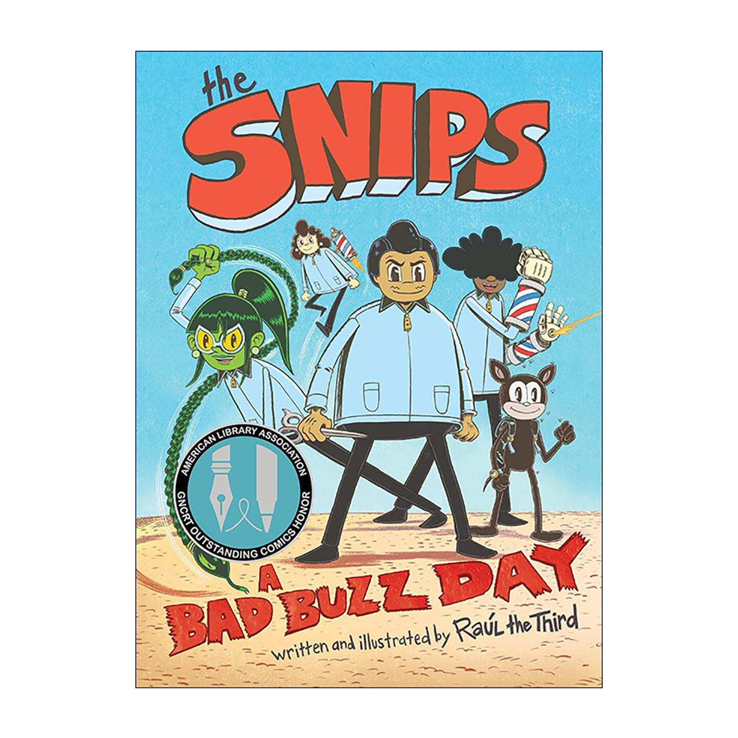 英文原版 A Bad Buzz Day 剪刀超人小队 糟糕剃头风波 精装 GNCRT优秀漫画荣誉奖 全彩漫画小说 英文版 进口英语原版书籍