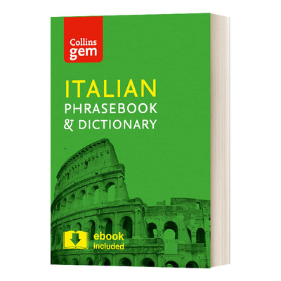 英文原版 Collins Gem Phrasebook & Dictionary - Italian 4th edition 柯林斯意大利常用语袖珍词典 英文版 进口英语原版书籍
