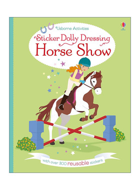 英文原版 Sticker Dolly Dressing Horse Show 多莉贴纸 马秀 英文版 进口英语原版书籍