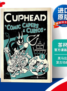 茶杯头官方漫画书小说 Cuphead Volume 1 Comic Capers & Curios 英文原版 英文版冒险故事小说 黑马出版社 进口英语书