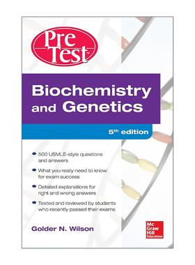 英文原版 Biochemistry and Genetics Pretest Self-Assessment and Review 生物化学和遗传学自我评估和回顾 第5版 英文版