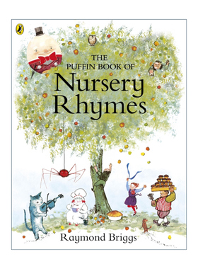 英文原版 The Puffin Book of Nursery Rhymes 鹅妈妈英文童谣集250首 精装 雷蒙德·布里格斯绘本 英文版 进口英语原版书籍