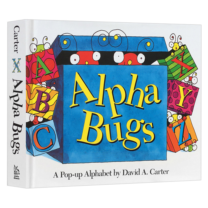 ABC26个字母 英文原版Alpha Bugs A Pop Up Awesome Alphabet David Carter's Bug A to Z  3d立体书 神奇动态小虫虫 英文版英