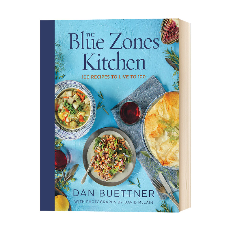 蓝色区域食谱 The Blue Zones Kitchen 英文原版 蓝色地带 活到100岁的100种食谱 英文版进口原版英语书籍 Dan Buettner