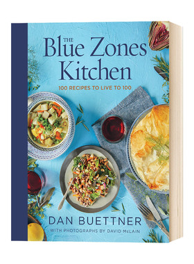 蓝色区域食谱 The Blue Zones Kitchen 英文原版 蓝色地带 活到100岁的100种食谱 英文版进口原版英语书籍 Dan Buettner