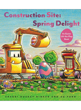 英文原版 Construction Site Spring Delight 建筑工地  春日喜悦  复活节  纸板翻翻书 英文版 进口英语原版书籍