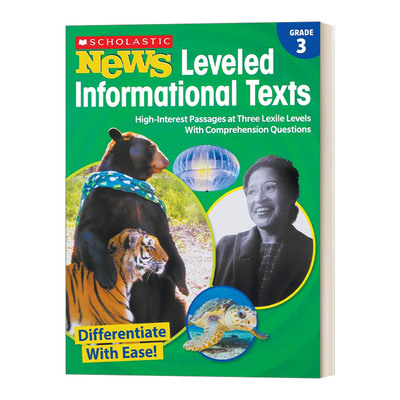 英文原版 Scholastic News Leveled Informational Texts Gr. 3 学乐新闻英语分级练习 三年级 英文版 进口英语原版书籍