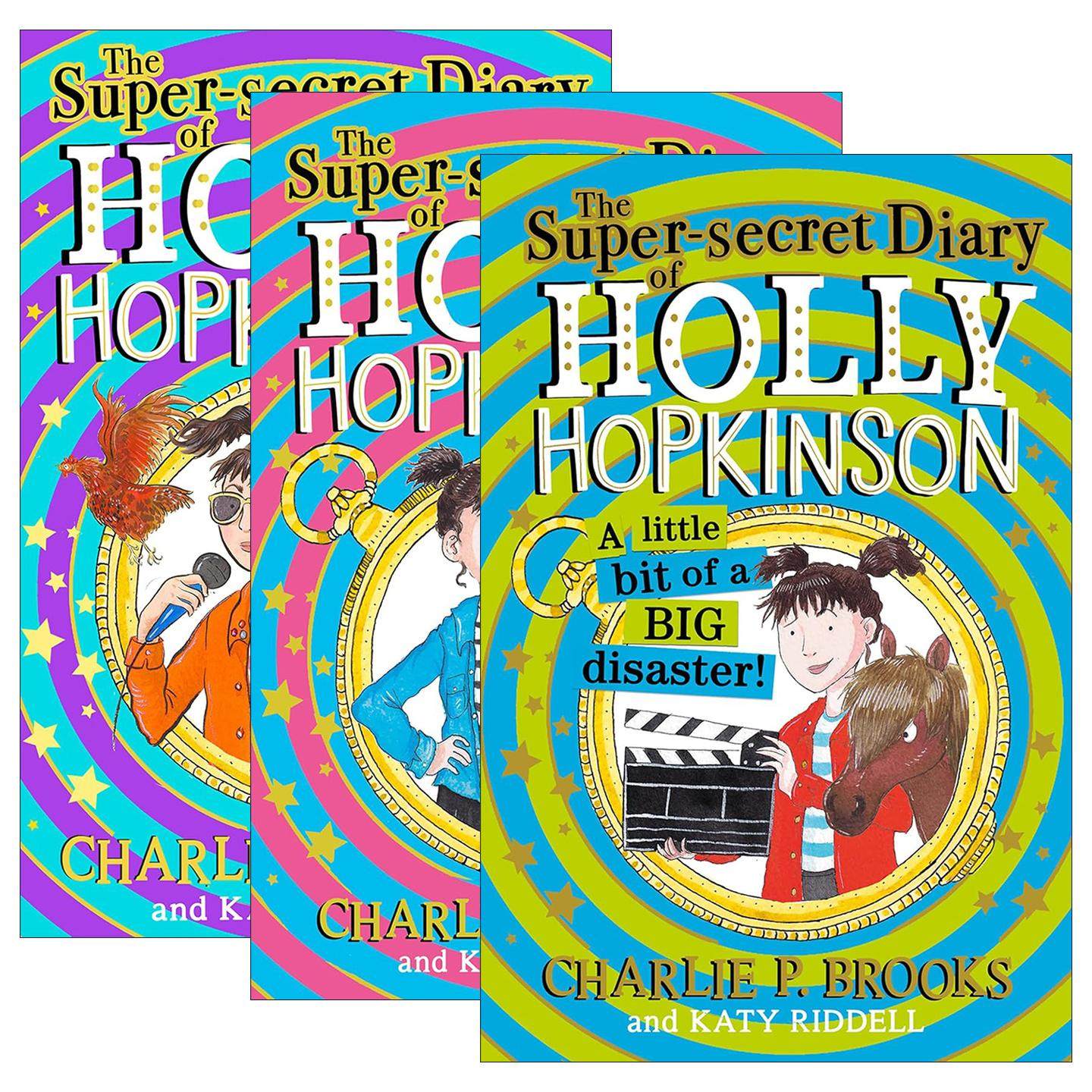 英文原版 Holly Hopkinson 霍莉的超级秘密日记1-3册 青少年幽默插画故事书 英文版 进口英语原版书籍