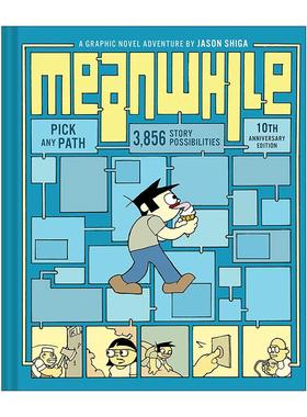 英文原版 Meanwhile Pick Any Path 3856 Story Possibilities 同时 儿童精装冒险漫画 Jason Shiga 英文版 进口英语原版书籍