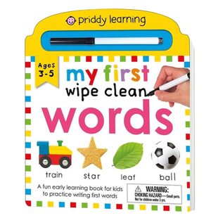First 擦擦书 Roger 书籍 Clean 单词 英文版 英文原版 Wipe Words 儿童英语启蒙纸板书 进口原版 Priddy
