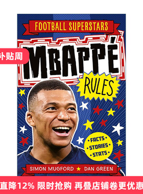 英文原版 Football Superstars Mbappé Rules 足球明星特辑 姆巴佩 儿童运动人物科普百科 英文版 进口英语原版书籍