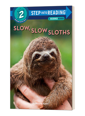 英文原版 Step into Reading 2 - Slow  Slow Sloths 慢吞吞的树懒 儿童英语早教启蒙分级阅读书 绘本 英文版 进口英语原版书籍