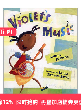 英文原版 Violet's Music 维奥莱特的音乐 儿童精装绘本 忠于自己 科丽塔·斯科特·金奖得主Angela Johnson 进口英语原版书籍