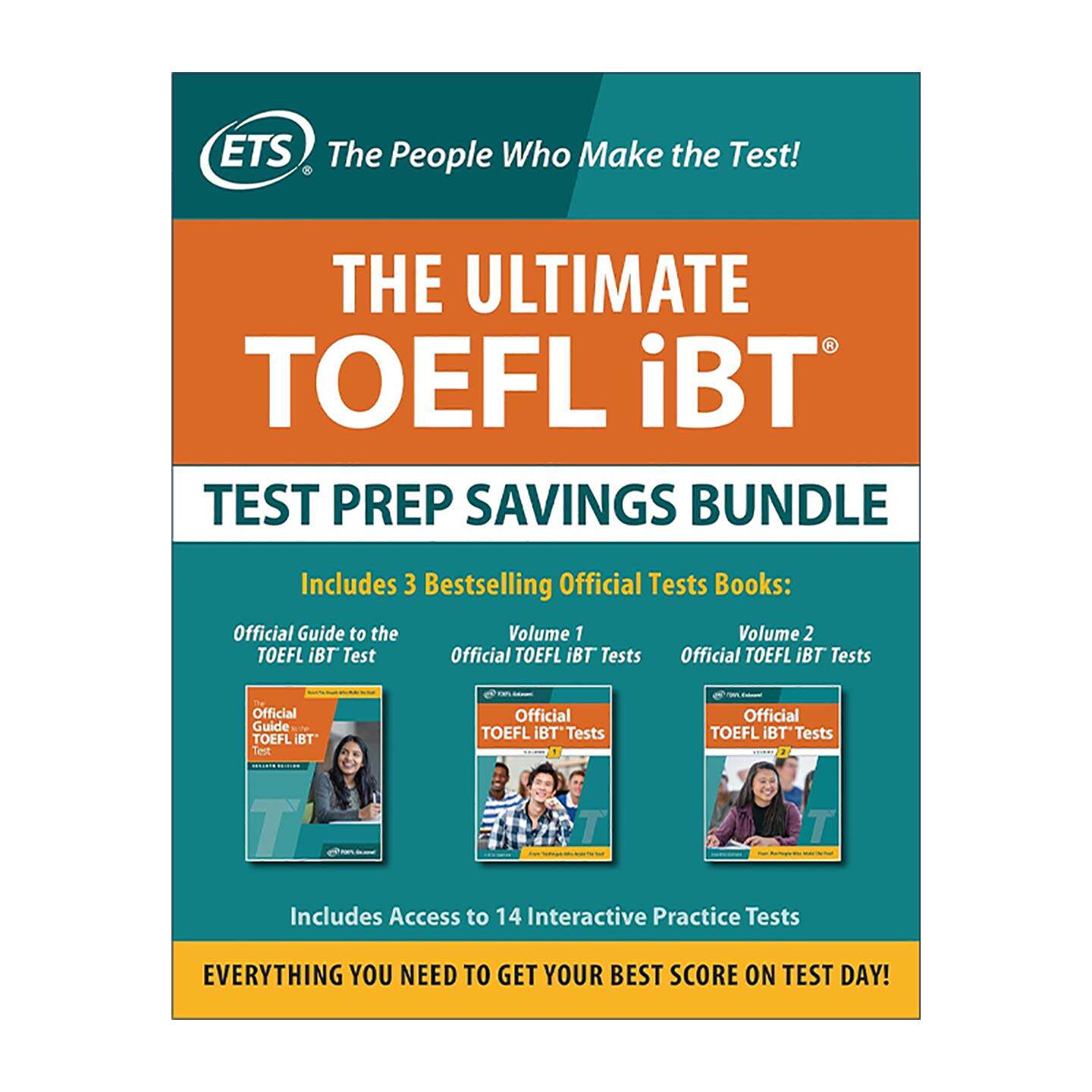 英文原版 The Ultimate TOEFL iBT Test Prep Savings Bundle 新托福考试备考3本套装 官方指南+测试卷2册 第4版 英文版 进口
