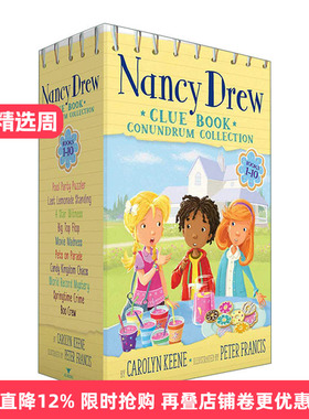 英文原版 Nancy Drew Clue Book Conundrum Collection 少女妙探南希德鲁 谜团线索收集书 1-10册 盒装 章节书 英文版 进口英语书
