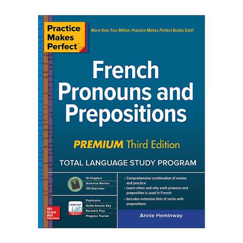 原版 Practice Makes Perfect French Pronouns & Prepositions 孰能生巧 法语代词和介词 第3版 进口原版书籍