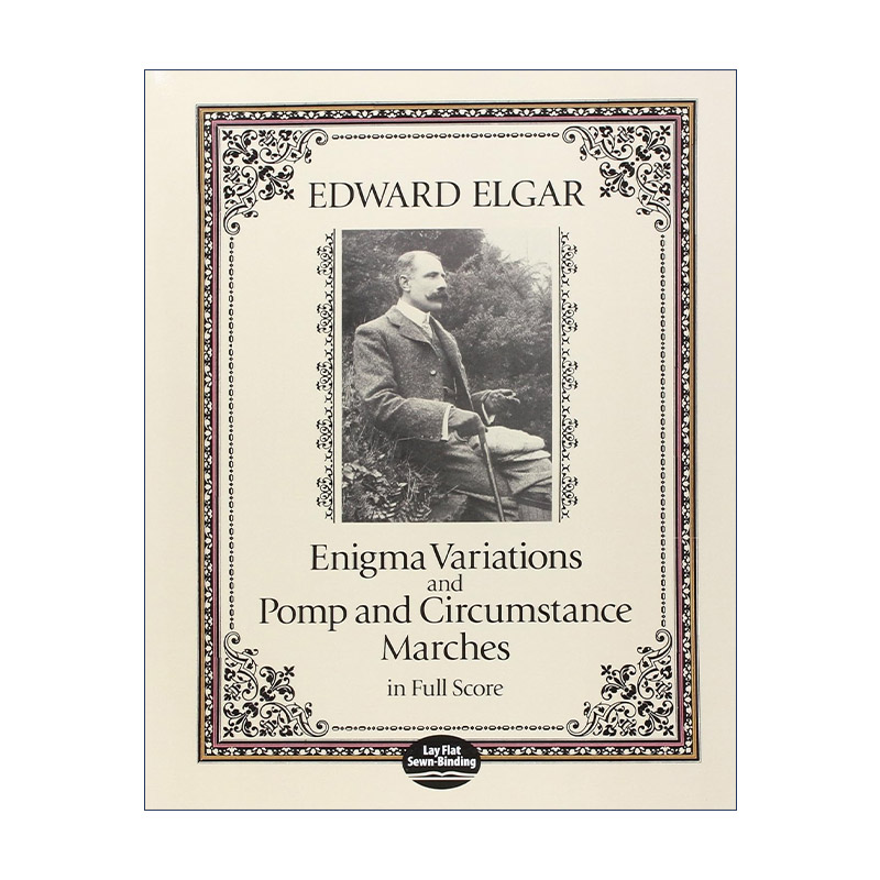 英文原版 Enigma Variations and Pomp and Circumstance Marches in Full Score 爱德华·埃尔加谜语变奏曲与威仪堂堂进行曲全谱 书籍/杂志/报纸 艺术类原版书 原图主图