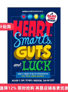 英文原版 Heart Smarts Guts and Luck 心 智慧 勇气和运气 企业管理 创业发展指南 哈佛商业评论 Anthony K Tjan 精装 英文版