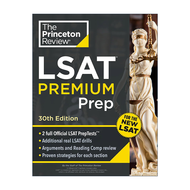 英文原版 Princeton Review LSAT Premium Prep 30th Edition 普林斯顿复习美国法学院入学考试备考指南 增值版 第30版 2025英文版