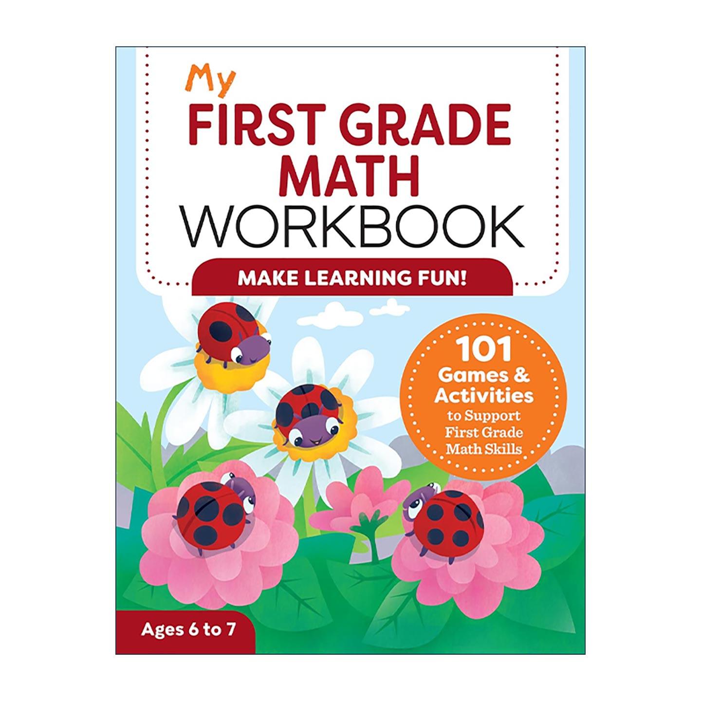 英文原版 My First Grade Math Workbook 我的一年级数学练习册 101个游戏谜题与活动 儿童STEM教育 金钱 图形 进口英语原版书籍