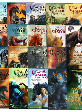 英文原版 The Black Stallion 黑神驹系列20册 Walter Farley 青少年骑马动作冒险小说  进口英语原版书籍