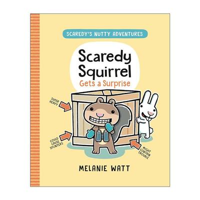 英文原版 Scaredy's Nutty Adventures 02 Scaredy Squirrel Gets a Surprise 松鼠小嘀咕疯狂冒险系列2 得到惊喜 儿童圣诞漫画