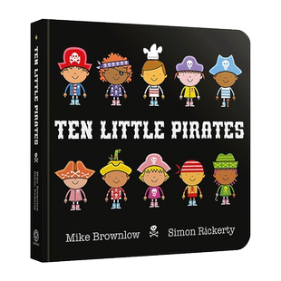 Ten Little Pirates 十个小海盗 纸板书 数数启蒙进口原版英文书籍
