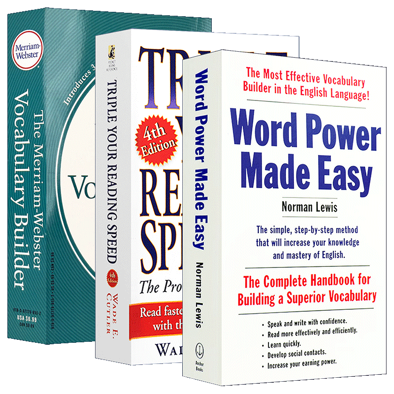 wordpower 单词的力量+韦小绿+三倍速英语阅读 韦氏字根词根词典 Merriam Webster's Vocabulary Builder 单词词汇 英文原版工具书