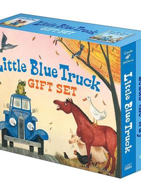 英文原版 Little Blue Truck 2-Book Gift Set 蓝色小卡车2册盒装 含蓝色卡车+带路的卡车 纸板书 英文版 进口英语原版书籍