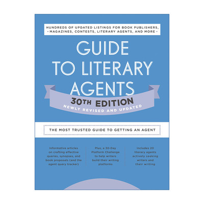英文原版 Guide to Literary Agents 文学经纪人指南 第30版 值得信赖的出版指南 Robert Lee Brewer 英文版 进口英语原版书籍