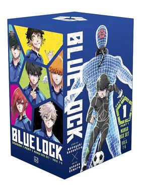 英文原版 Blue Lock Season 1 Part 1 Manga Box Set 蓝色监狱 蓝色禁区 第一季 第一部分1-6卷漫画盒装套装 含一张双面海报