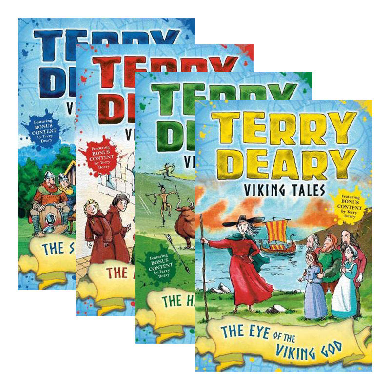 英文原版 Terry Deary's Historical Talesy Viking Tales 北欧海盗维京人的传说4册 儿童章节桥梁故事书 进口书籍
