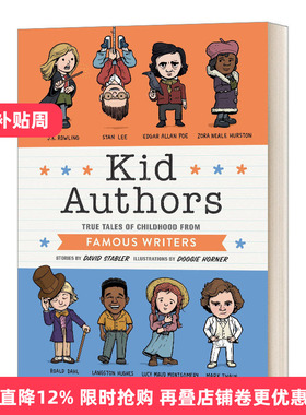 Kid Authors 小小作家 传奇作家小时候的真实故事 杜奇•霍纳 儿童精装科普百科 JK罗琳 罗尔德达尔 马克吐温 进口英语原版书籍