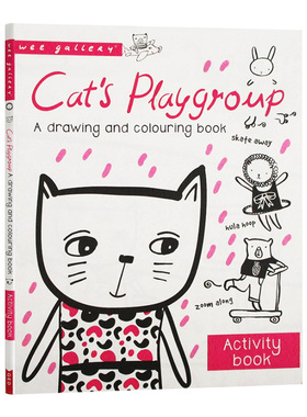 小猫的游戏组 启蒙涂画互动书 Cat's Playgroup A drawing and colouring book 英文原版绘本 英文版儿童英语启蒙读物 进口书籍