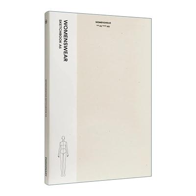 英文原版 Fashionary Womenswear Sketchbook A5 男装素描本A5 精装 英文版 进口英语原版书籍