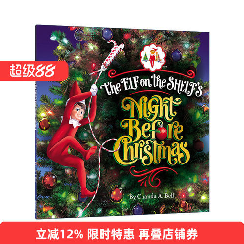 英文原版 The Elf On The Shelf’S Night Before Christmas 圣诞节书架上的精灵 Chanda A. Bell圣诞绘本英文版进口英语原版书籍