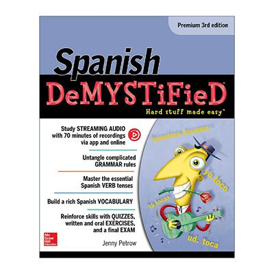 原版 Spanish Demystified Premium Edition 西班牙语 第3版 自学向导系列 进口原版书籍