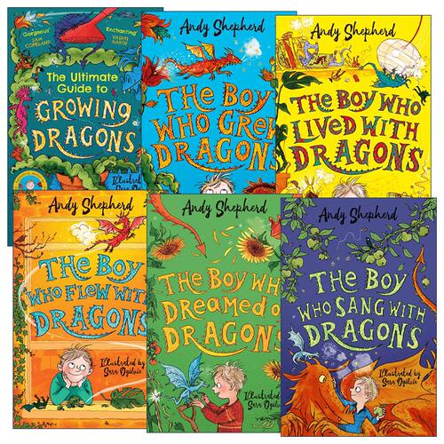 英文原版 The Boy Who Grew Dragons 养龙的男孩系列6册 英文版儿童英语章节书 进口原版学生课外阅读书籍