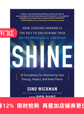 英文原版 Shine 发光 审视内心是解锁真正企业家自由的关键 Traccion掌控力作者Gino Wickman 精装 英文版 进口英语原版书籍