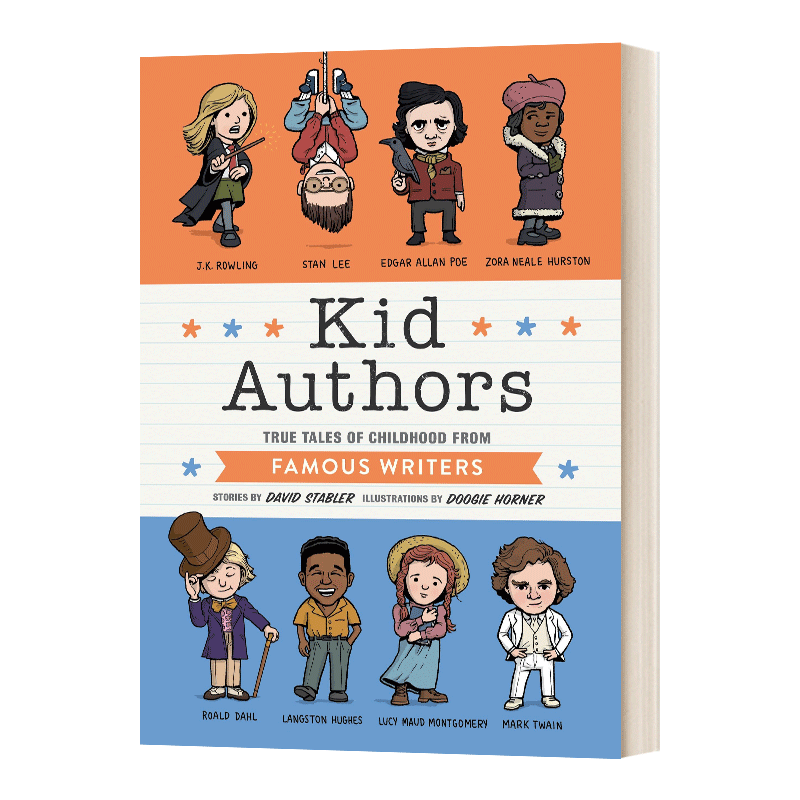 Kid Authors 小小作家 传奇作家小时候的真实故事 杜奇•霍纳 儿童精装科普百科 JK罗琳 罗尔德达尔 马克吐温 进口英语原版书籍